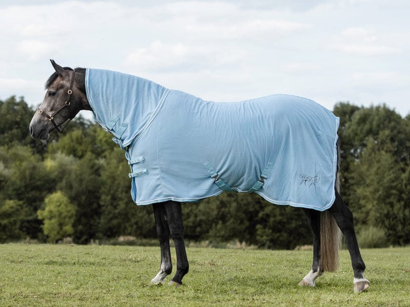 Fleece Rug With Neck Cover - Baby Blue | Swish Equestrian™