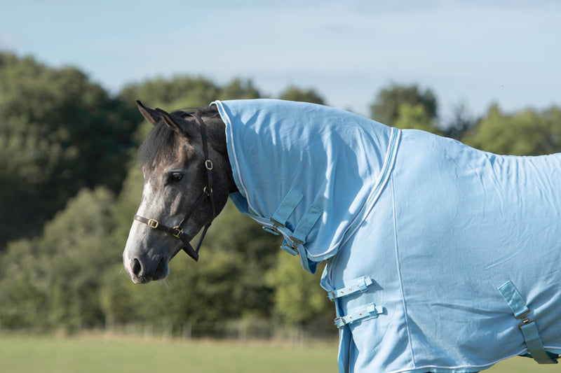 Fleece Rug With Neck Cover - Baby Blue