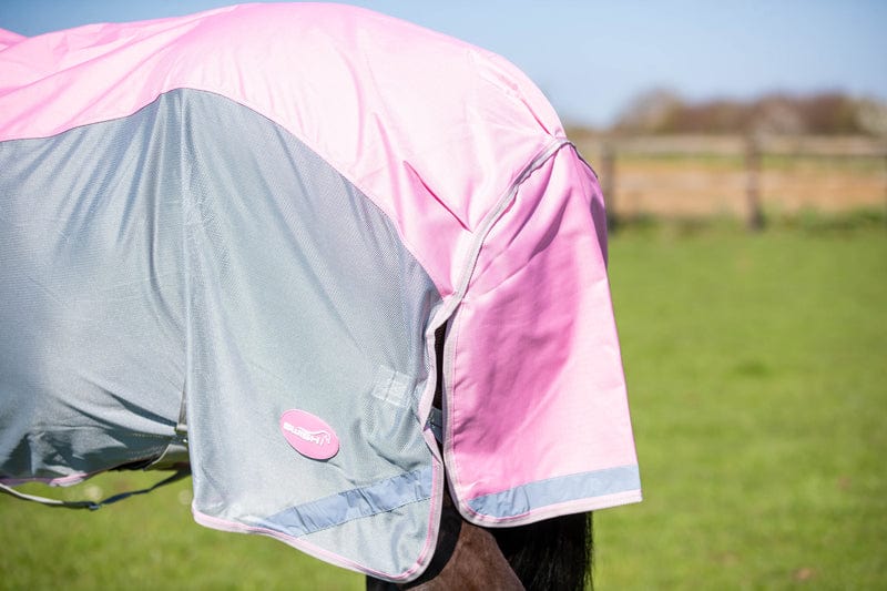 Fly Turnout Combination Rug (MESH) - Baby Pink - Swish Equestrian