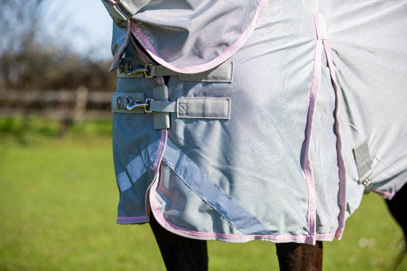 Fly Turnout Combination Rug (MESH) - Baby Pink - Swish Equestrian