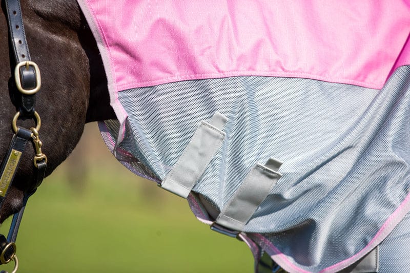 Fly Turnout Combination Rug (MESH) - Baby Pink - Swish Equestrian
