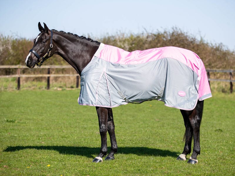 Fly Turnout Combination Rug (MESH) - Baby Pink | Swish Equestrian