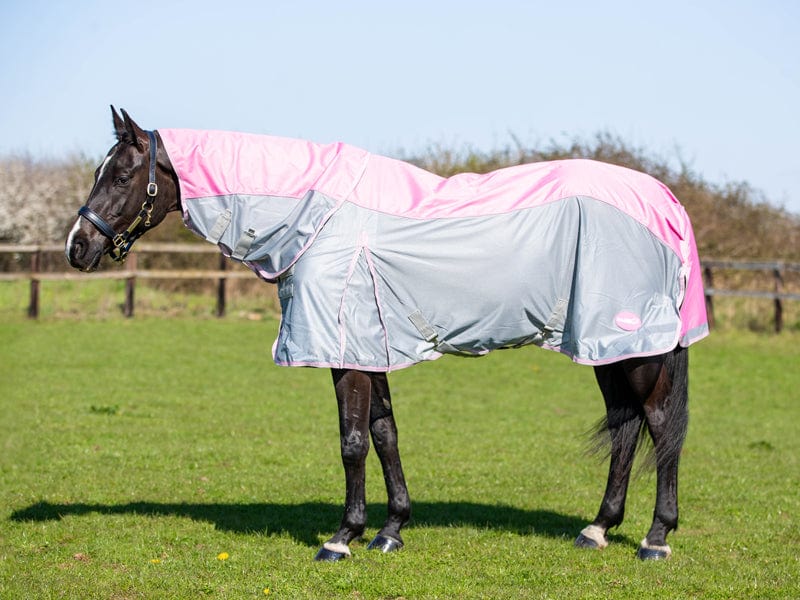 Fly Turnout Combination Rug (MESH) - Baby Pink - Swish Equestrian