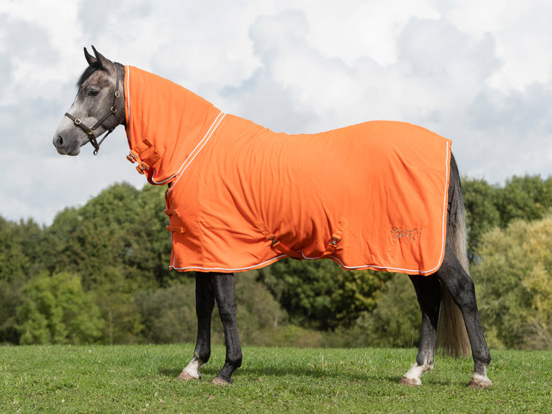 Fleece Rug With Neck Cover - Orange