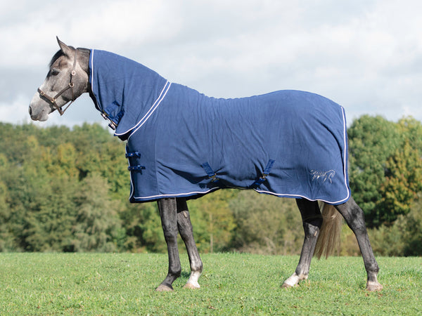 Fleece Rug With Neck Cover - Navy