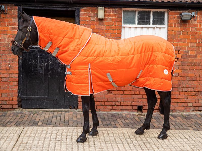 EX DISPLAY STABLE RUG NECK COVER - 200G ORANGE - SMALL