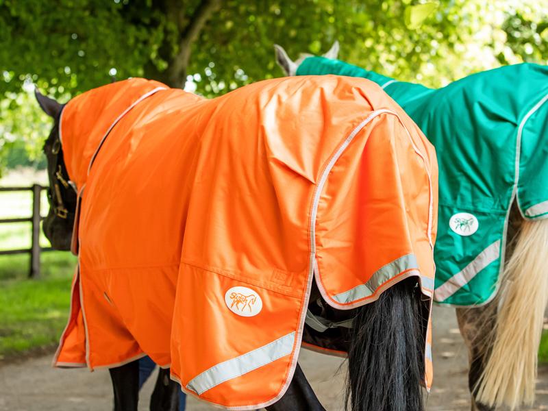 100g Detachable Neck Turnout Rug - Orange