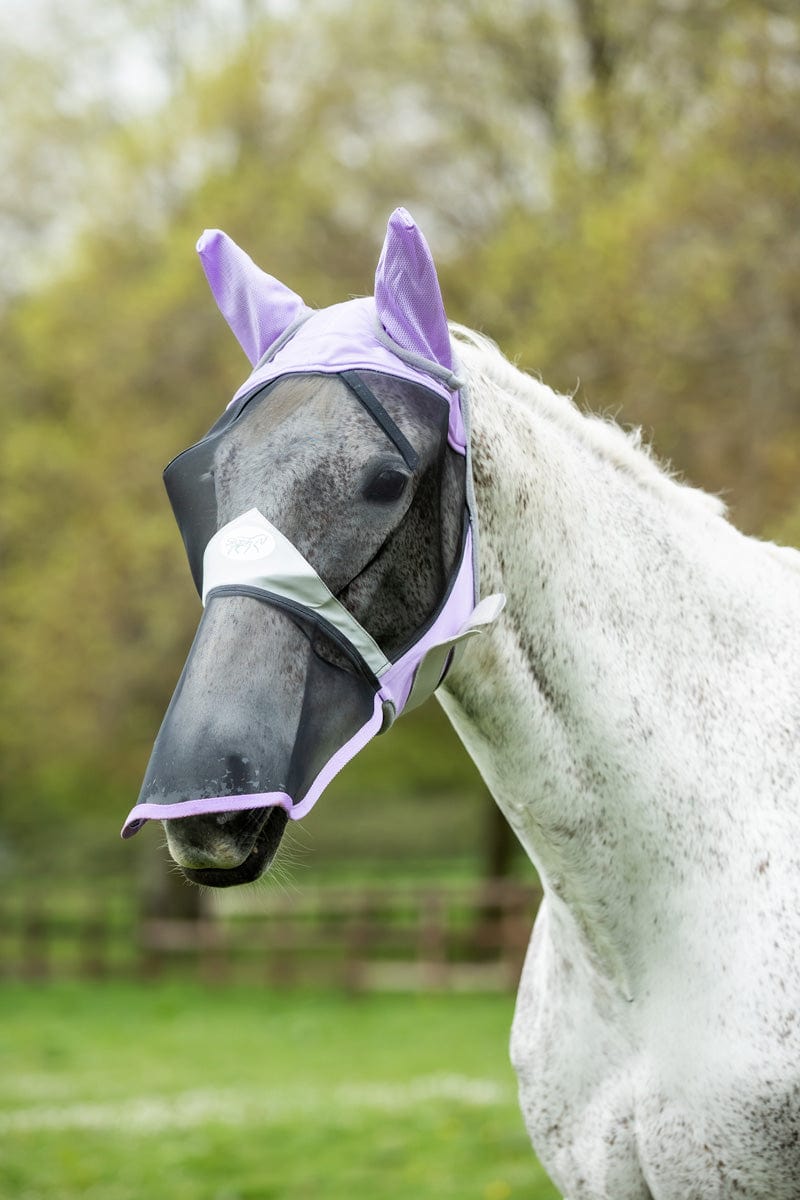 Horse Fly Mask With Nose - Violet - Swish Equestrian
