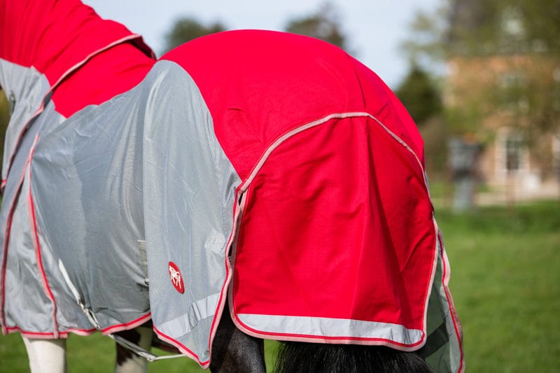 WIDE FIT Fly Turnout Combination Rug - Red (Mesh) - Swish Equestrian