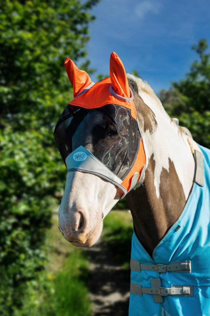 Horse Fly Mask - Orange - Swish Equestrian