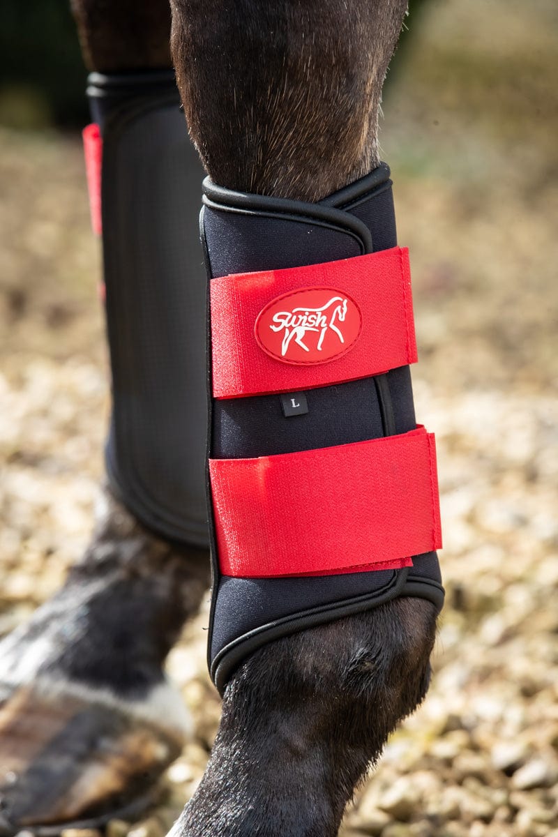 Double Locking Brushing Boots - Red - Swish Equestrian