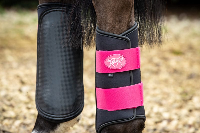 Double Locking Brushing Boots - Pink - Swish Equestrian