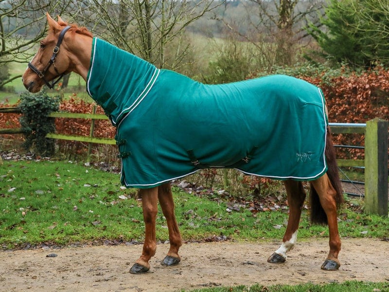 Fleece Rug With Neck Cover - Green - Swish Equestrian