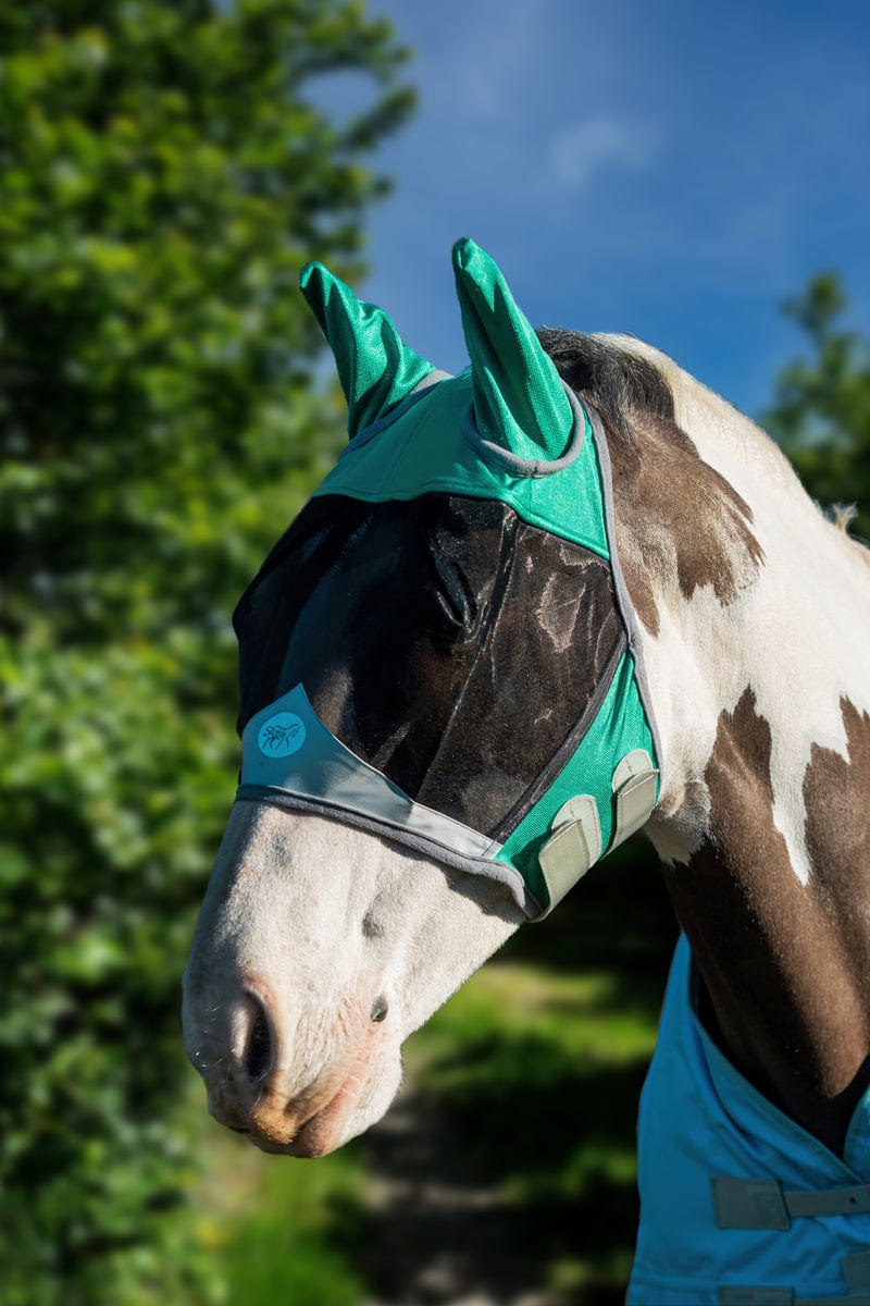 Horse Fly Mask - Green - Swish Equestrian