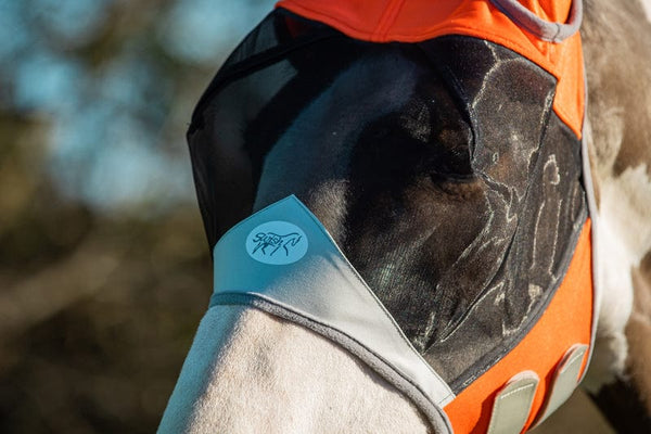 Horse Fly Mask - Orange - Swish Equestrian