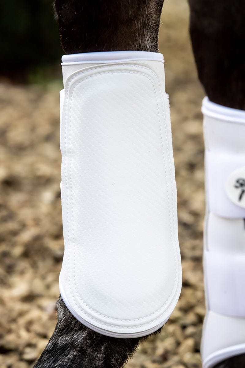 Double Locking Brushing Boots - White - Swish Equestrian